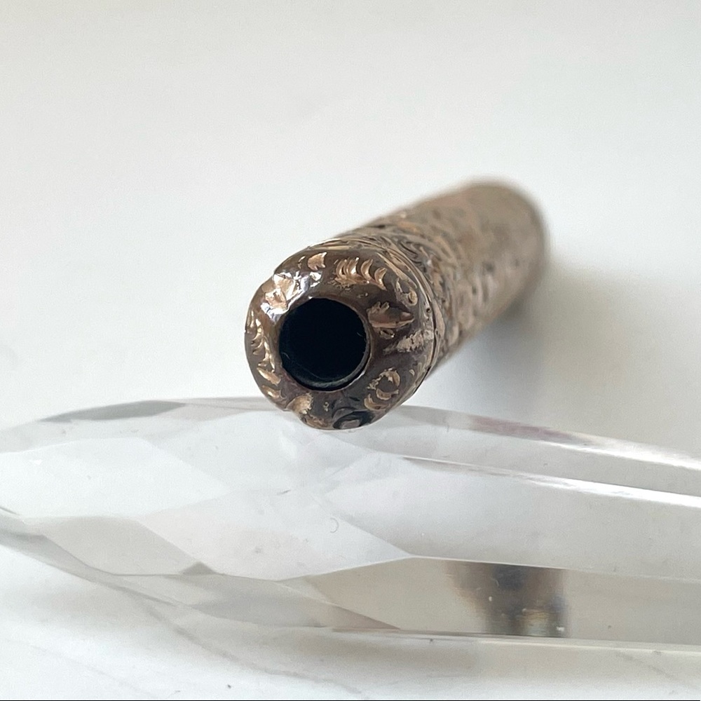 Rare Antique Victorian Gold Plated Repoussé Mechanical Pencil - Picture 3 of 14